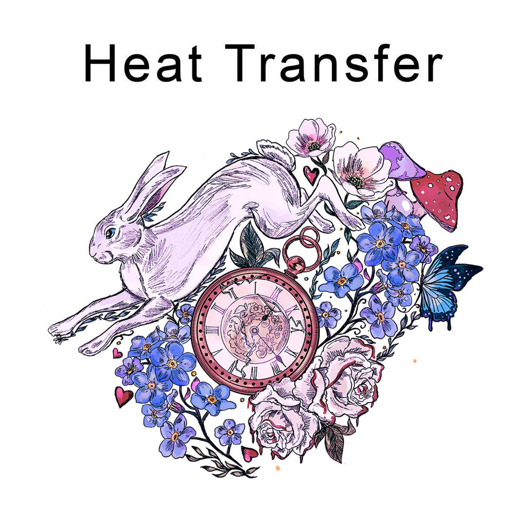 Down The Rabbit Hole Iron on Fabric Heat Transfer DTF-308