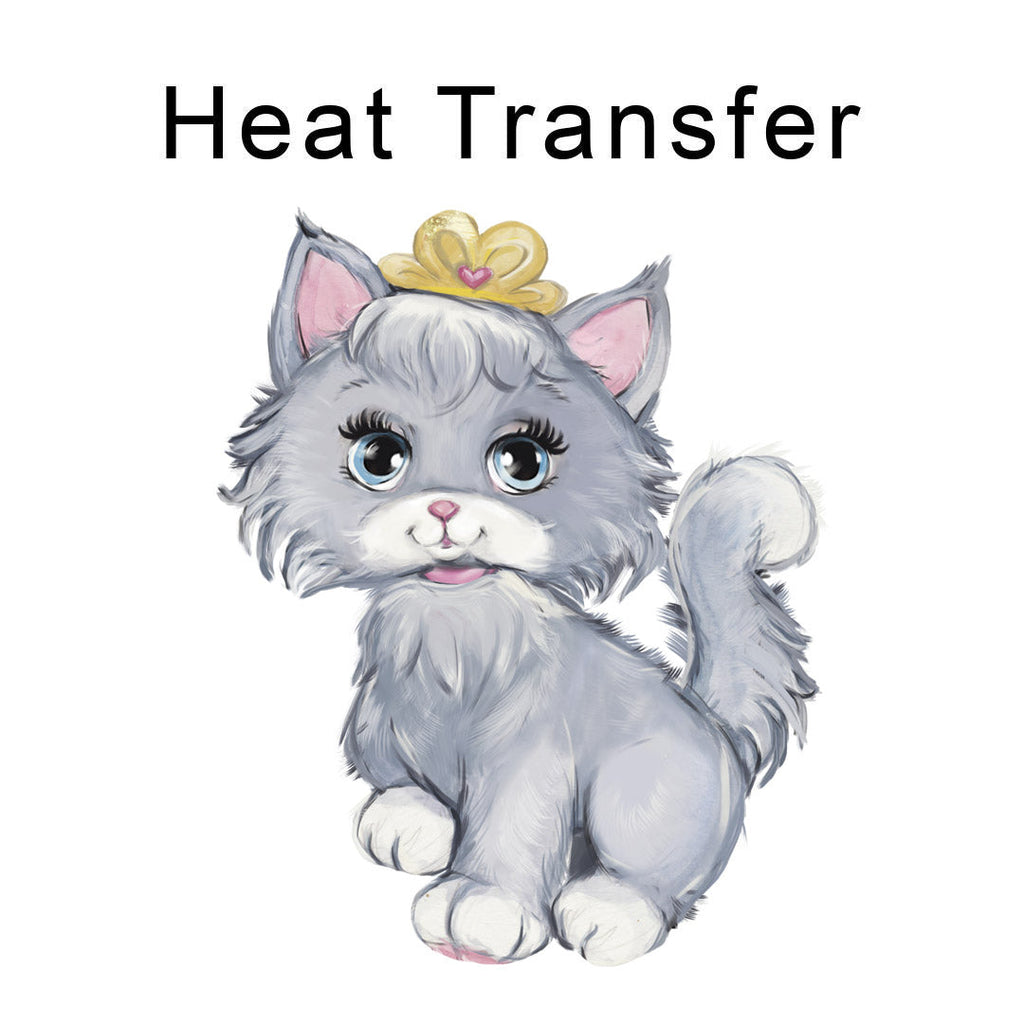 Cute Kitten Iron on Fabric Heat Transfer DTF-313