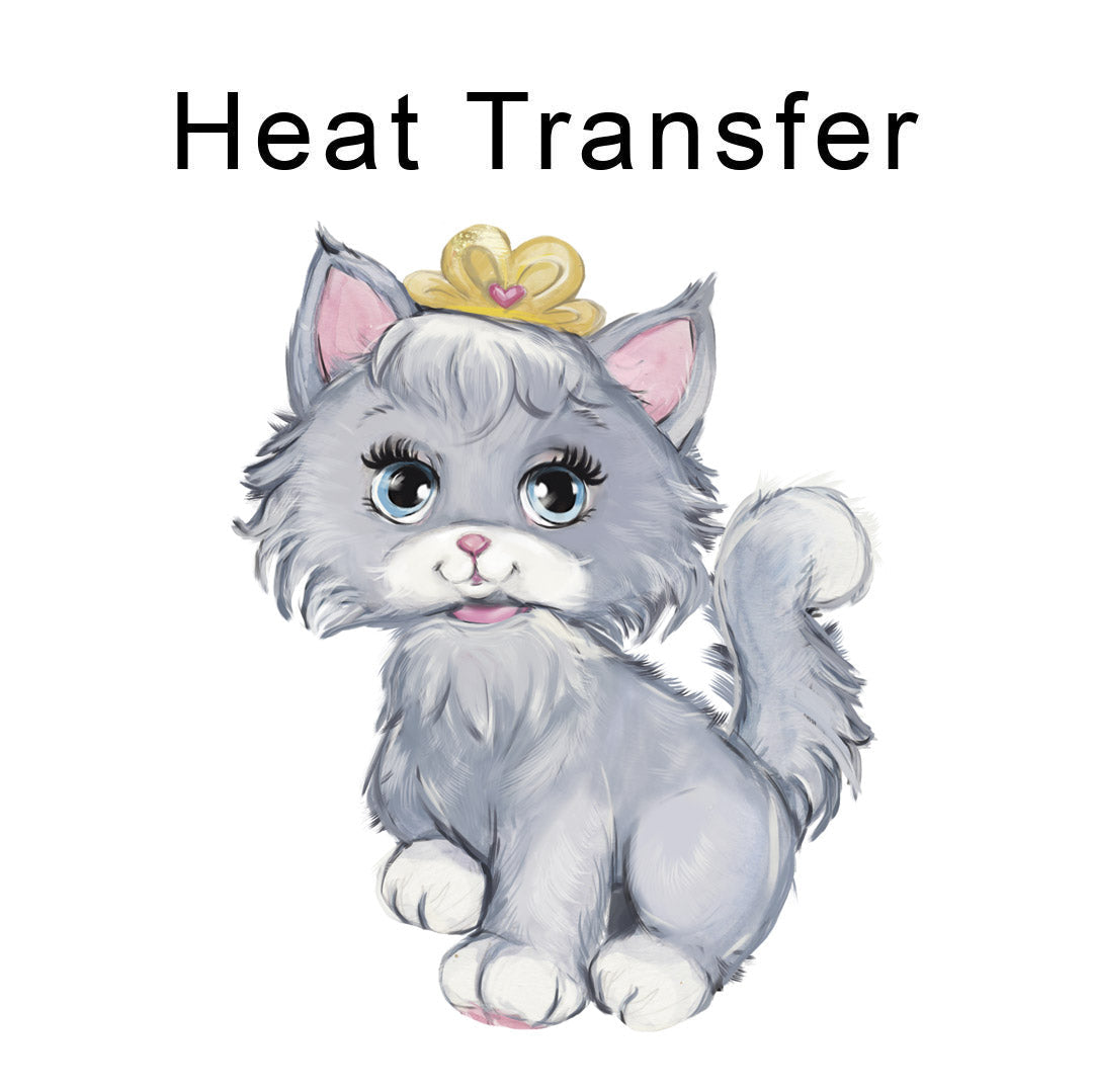 Cute Kitten Iron on Fabric Heat Transfer DTF-313