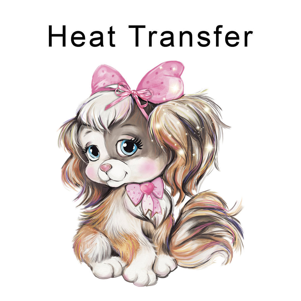 Cute Puppy Iron on Fabric Heat Transfer DTF-314