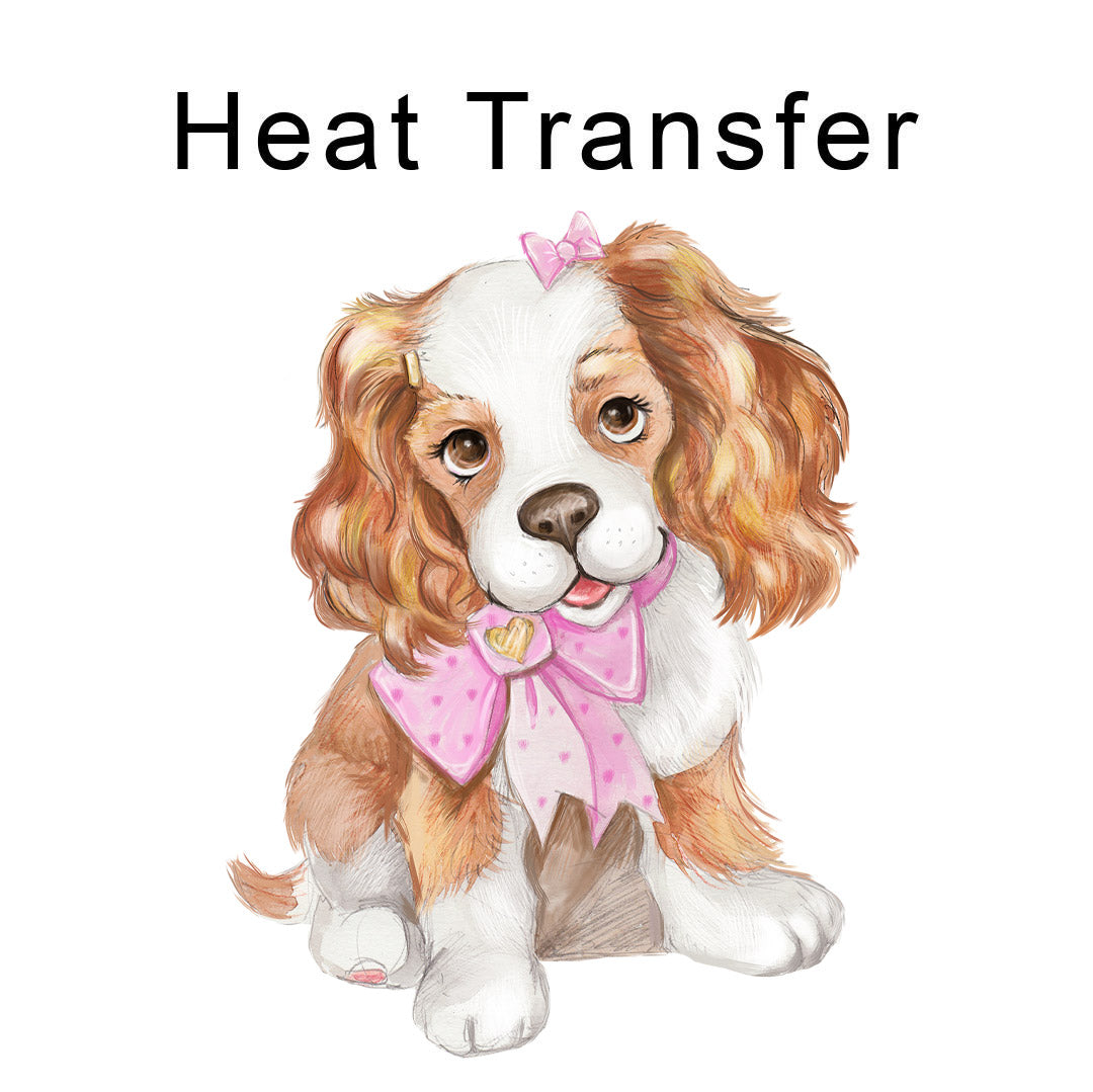 Cute Dog Iron on Fabric Heat Transfer DTF-315