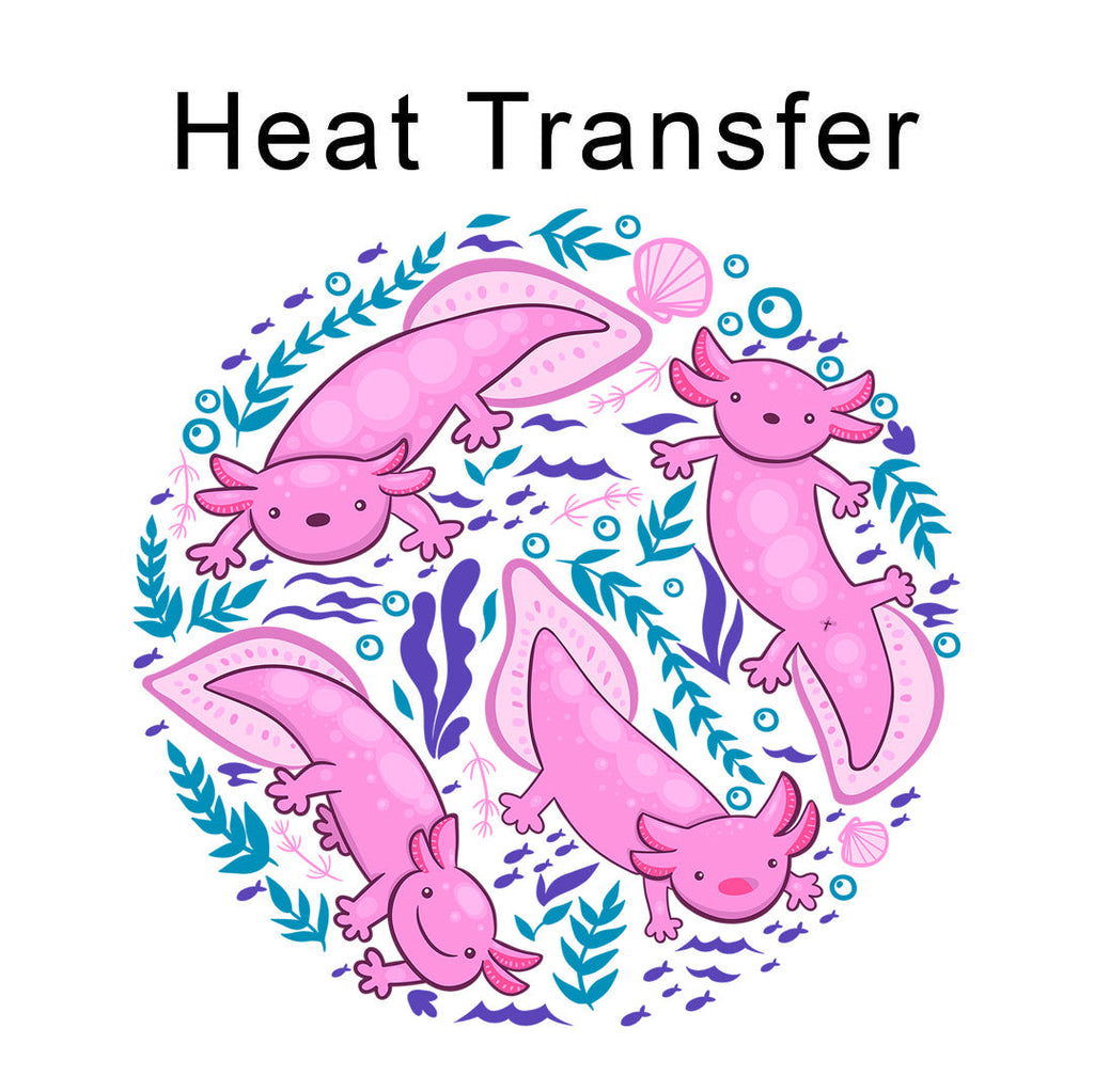 Axolotl Iron on Fabric Heat Transfer DTF-321