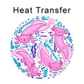 Axolotl Iron on Fabric Heat Transfer DTF-321