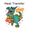 4th Birthday Dinosaur Iron on Fabric Heat Transfer DTF-322
