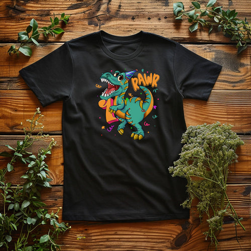 1st Birthday Dinosaur Iron on Fabric Heat Transfer DTF-324