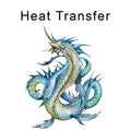 Blue Dragon Iron on Fabric Heat Transfer DTF-331