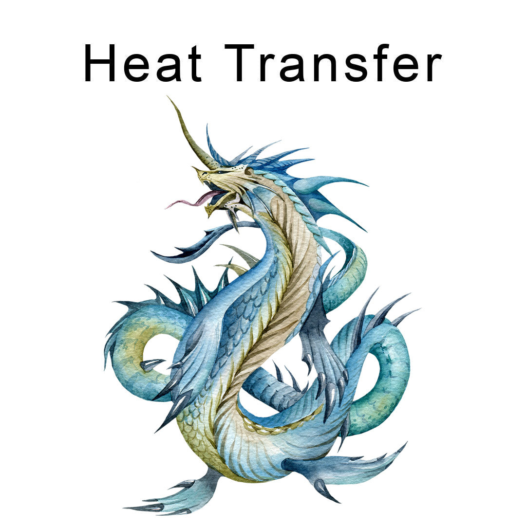 Blue Dragon Iron on Fabric Heat Transfer DTF-331