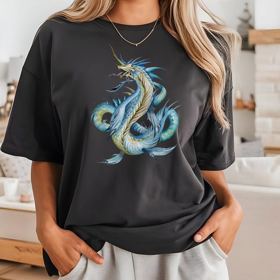 Blue Dragon Iron on Fabric Heat Transfer DTF-331
