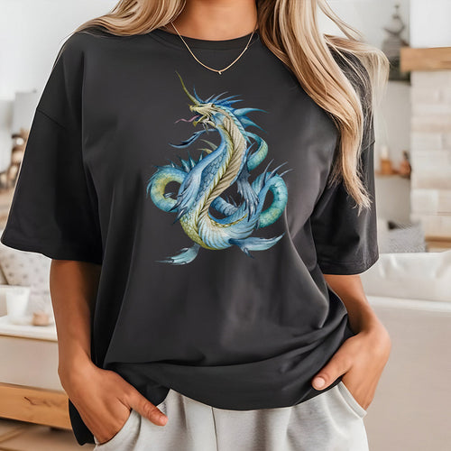 Blue Dragon Iron on Fabric Heat Transfer DTF-331