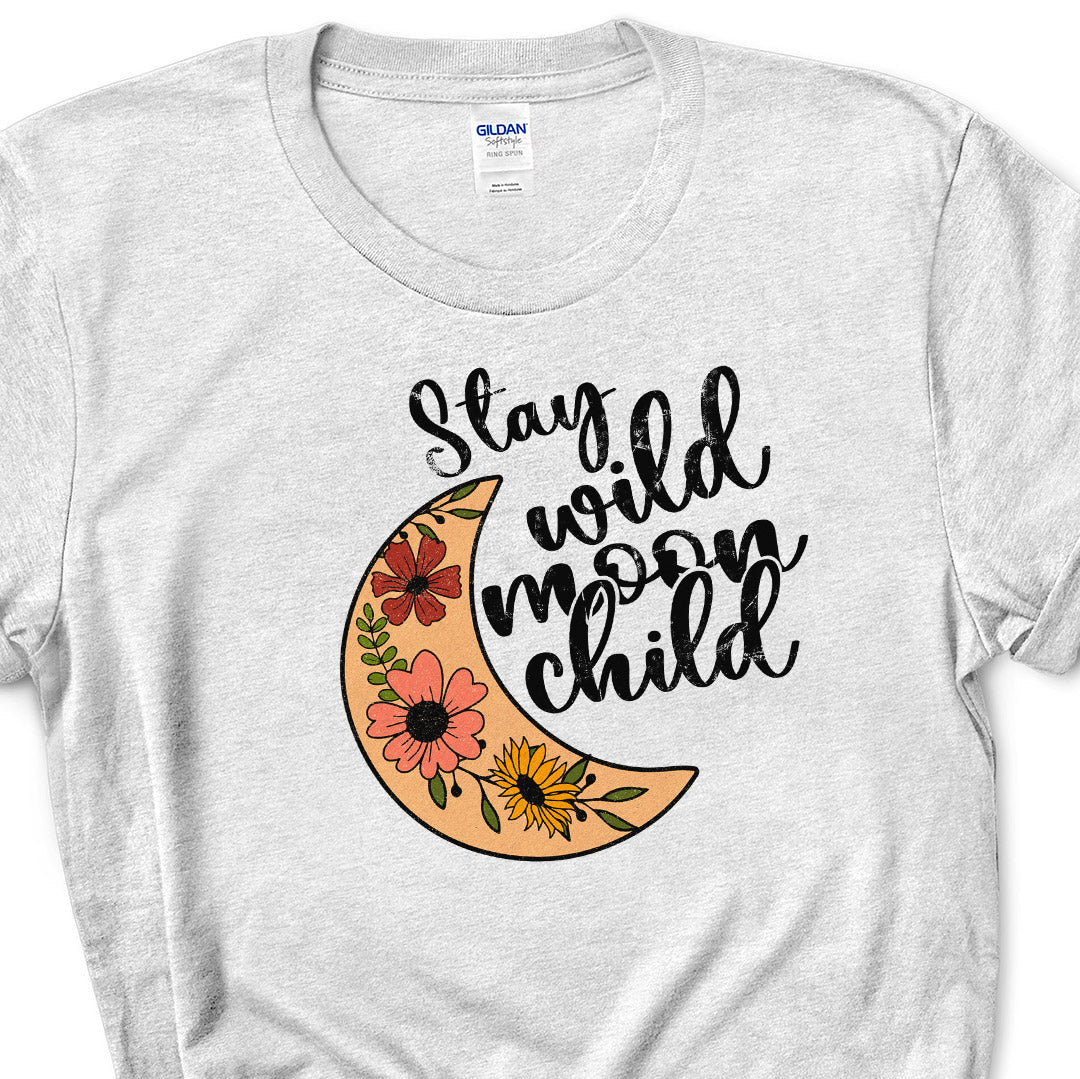 Stay Wild Moon Child Iron on Fabric Heat Transfer DTF-336