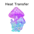 Purple Mushroom Iron on Fabric Heat Transfer DTF-337