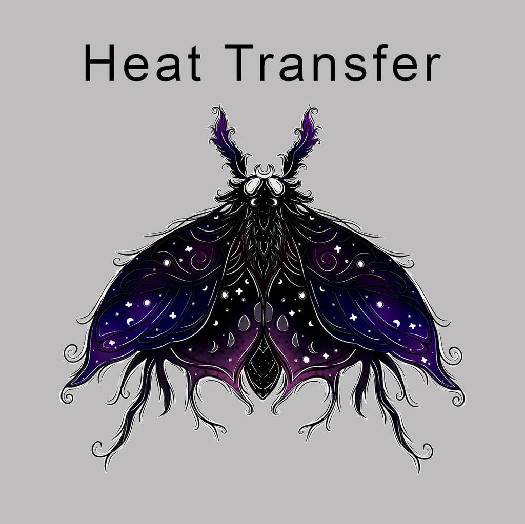 Dark Moth Iron on Fabric Heat Transfer DTF-338