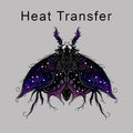 Dark Moth Iron on Fabric Heat Transfer DTF-338