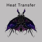 Dark Moth Iron on Fabric Heat Transfer DTF-338