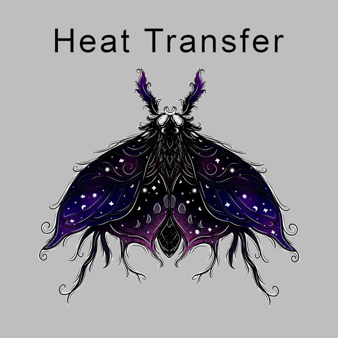 Dark Moth Iron on Fabric Heat Transfer DTF-338