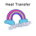 Lucky Rainbow Iron on Fabric Heat Transfer DTF-344