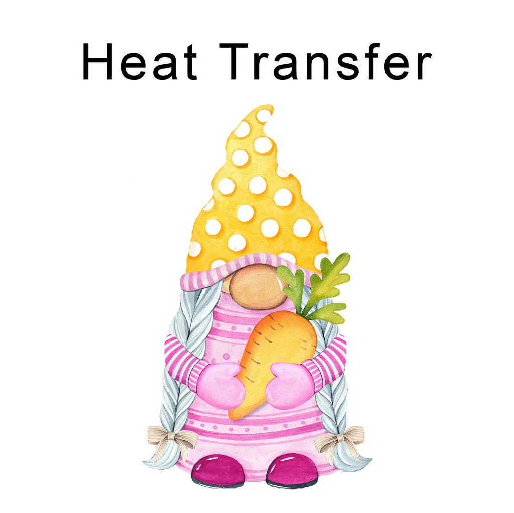 Carrot Gnome Iron on Fabric Heat Transfer DTF-347