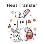 Bunny Ghost Iron on Fabric Heat Transfer DTF-348