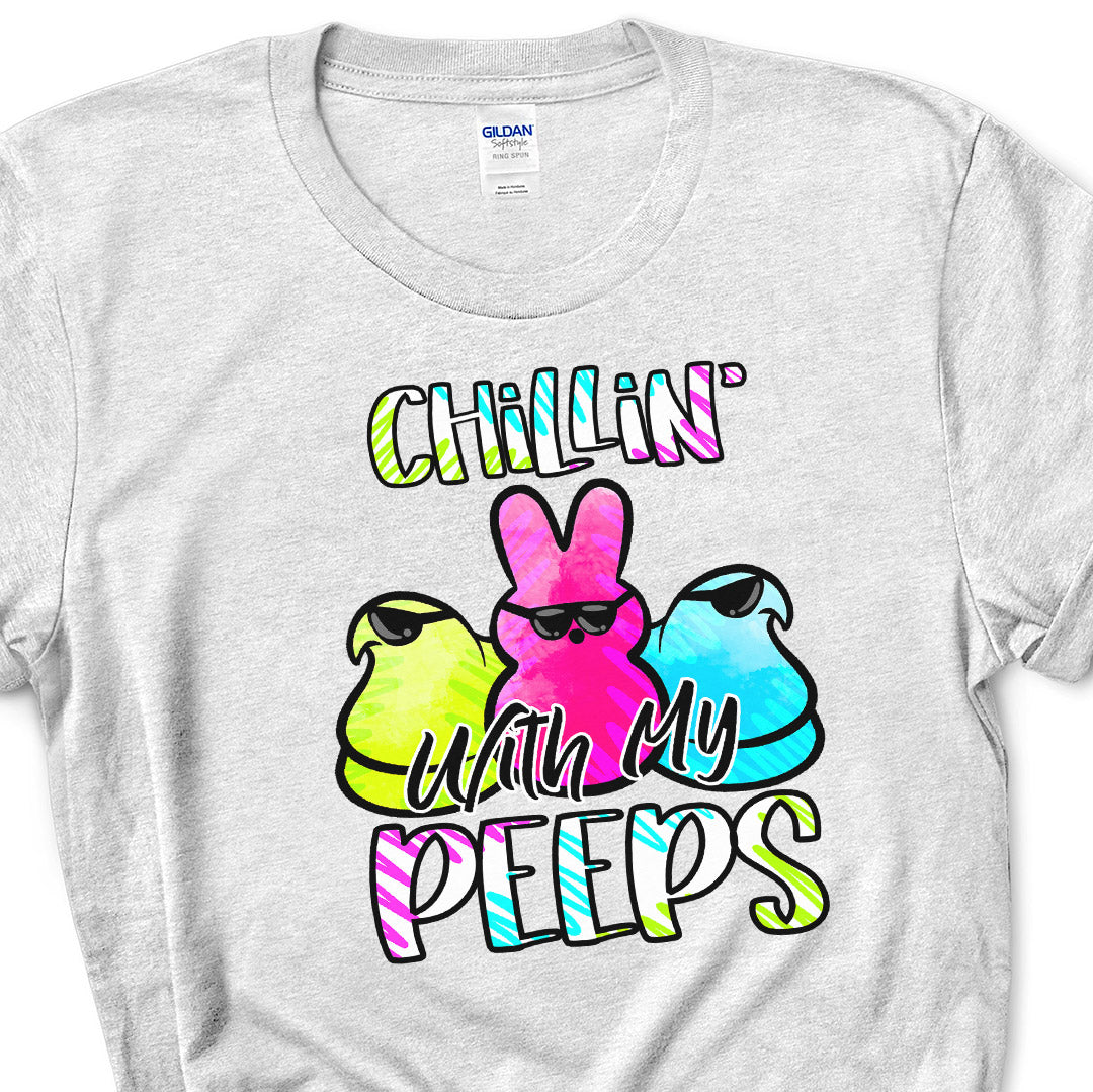 Chillin with my Peeps Iron on Fabric Heat Transfer DTF-349