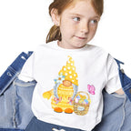 Yellow Easter Gnome Iron on Fabric Heat Transfer DTF-354