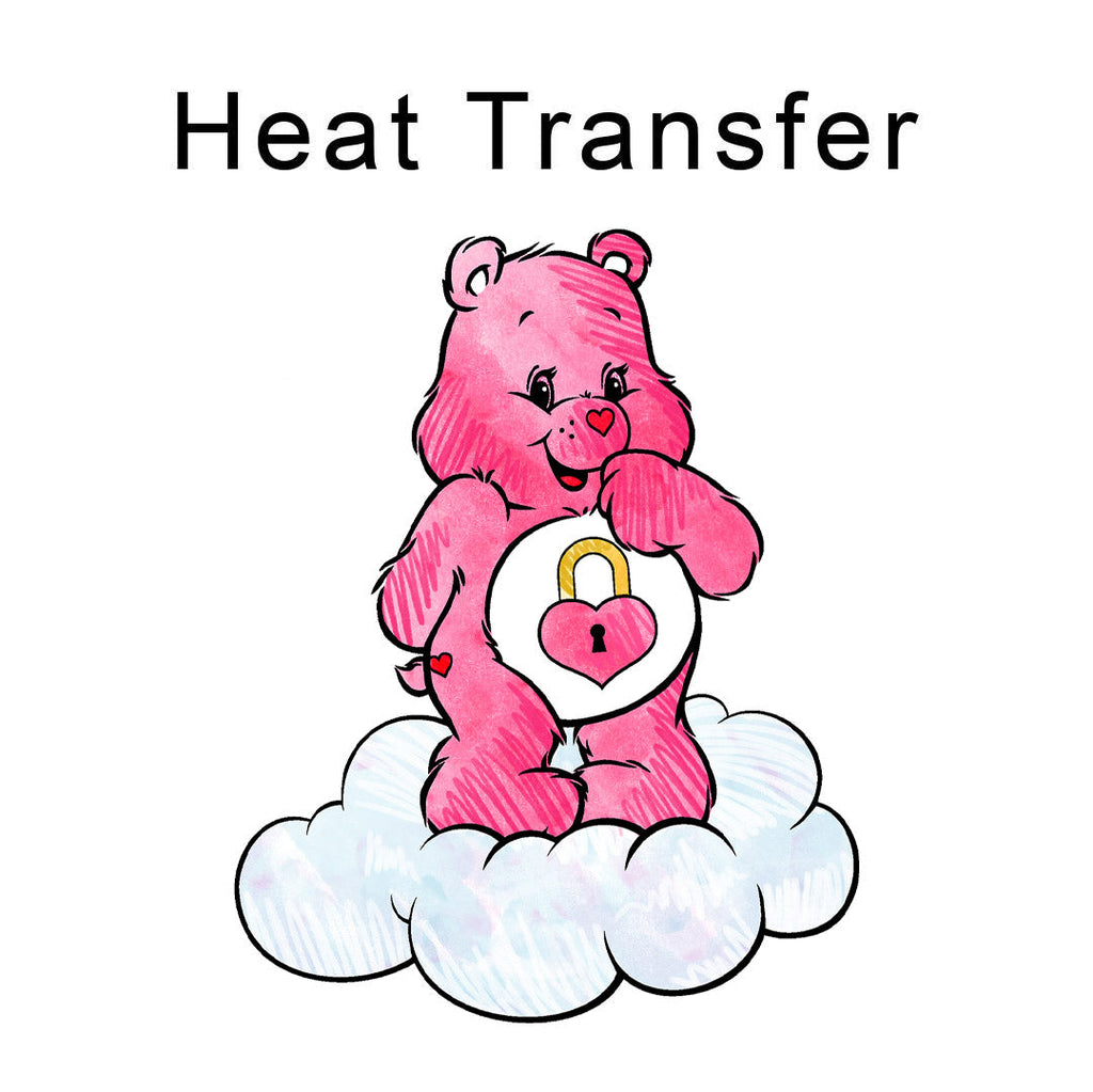 Pink Bear Iron on Fabric Heat Transfer DTF-357