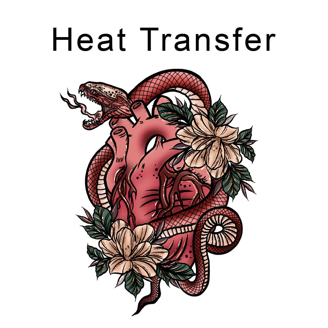 Red Serpent Iron on Fabric Heat Transfer DTF-358