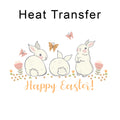 Happy Easter Bunny Iron on Fabric Heat Transfer DTF-360