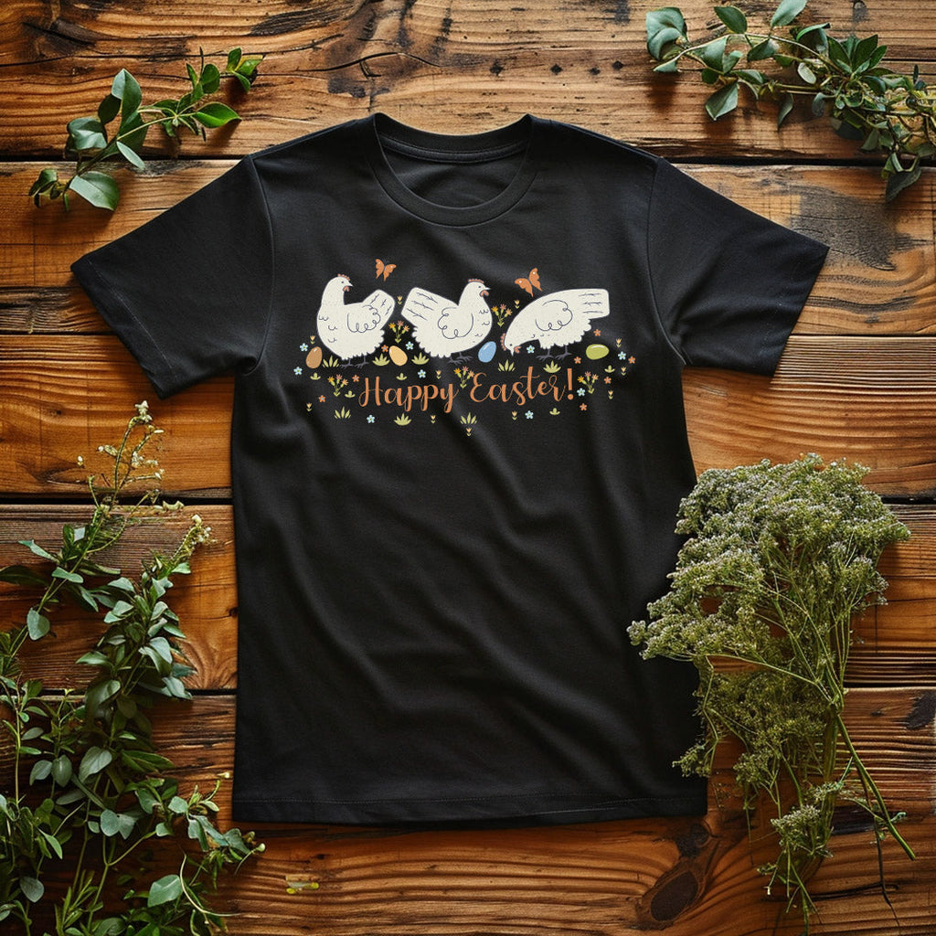 Happy Easter Chickens Iron on Fabric Heat Transfer DTF-362