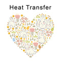 Spring Bunnies Heart Iron on Fabric Heat Transfer DTF-363