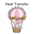 Bunny Balloon Iron on Fabric Heat Transfer DTF-369