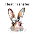 Bunny Bow Iron on Fabric Heat Transfer DTF-370