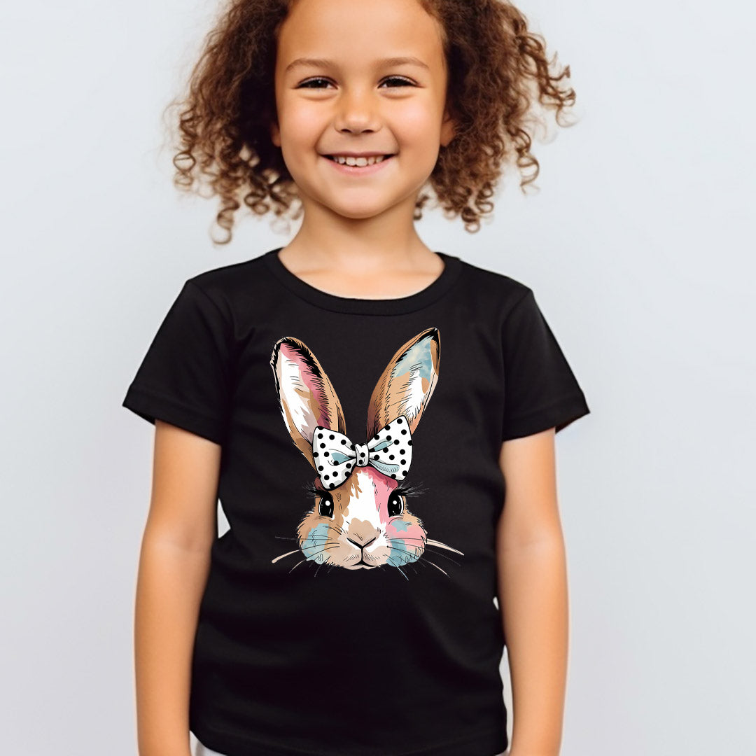 Bunny Bow Iron on Fabric Heat Transfer DTF-370