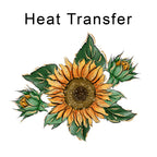 Sunflower Iron on Fabric Heat Transfer DTF-375