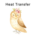 Owl Iron on Fabric Heat Transfer DTF-376