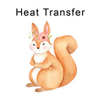 Squirrel Iron on Fabric Heat Transfer DTF-377