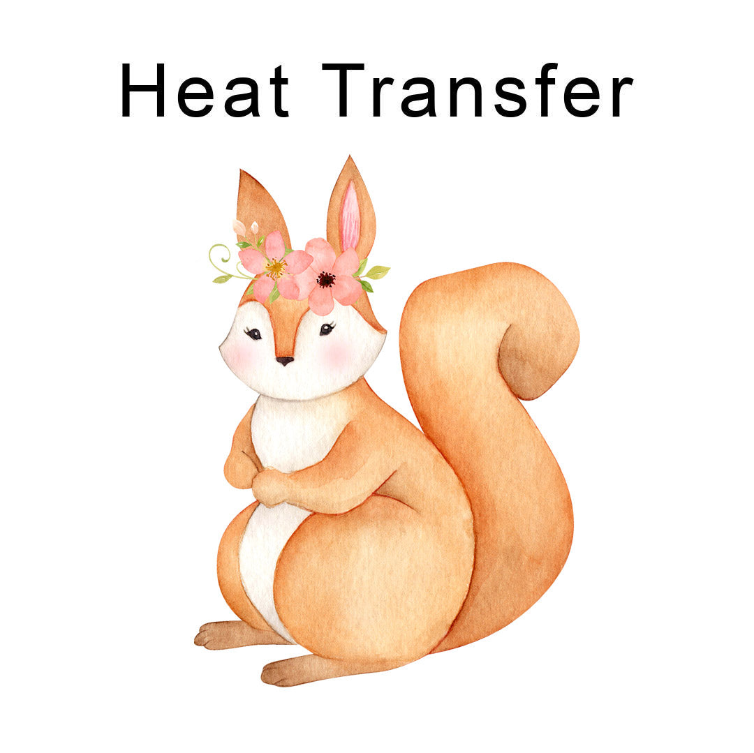 Squirrel Iron on Fabric Heat Transfer DTF-377