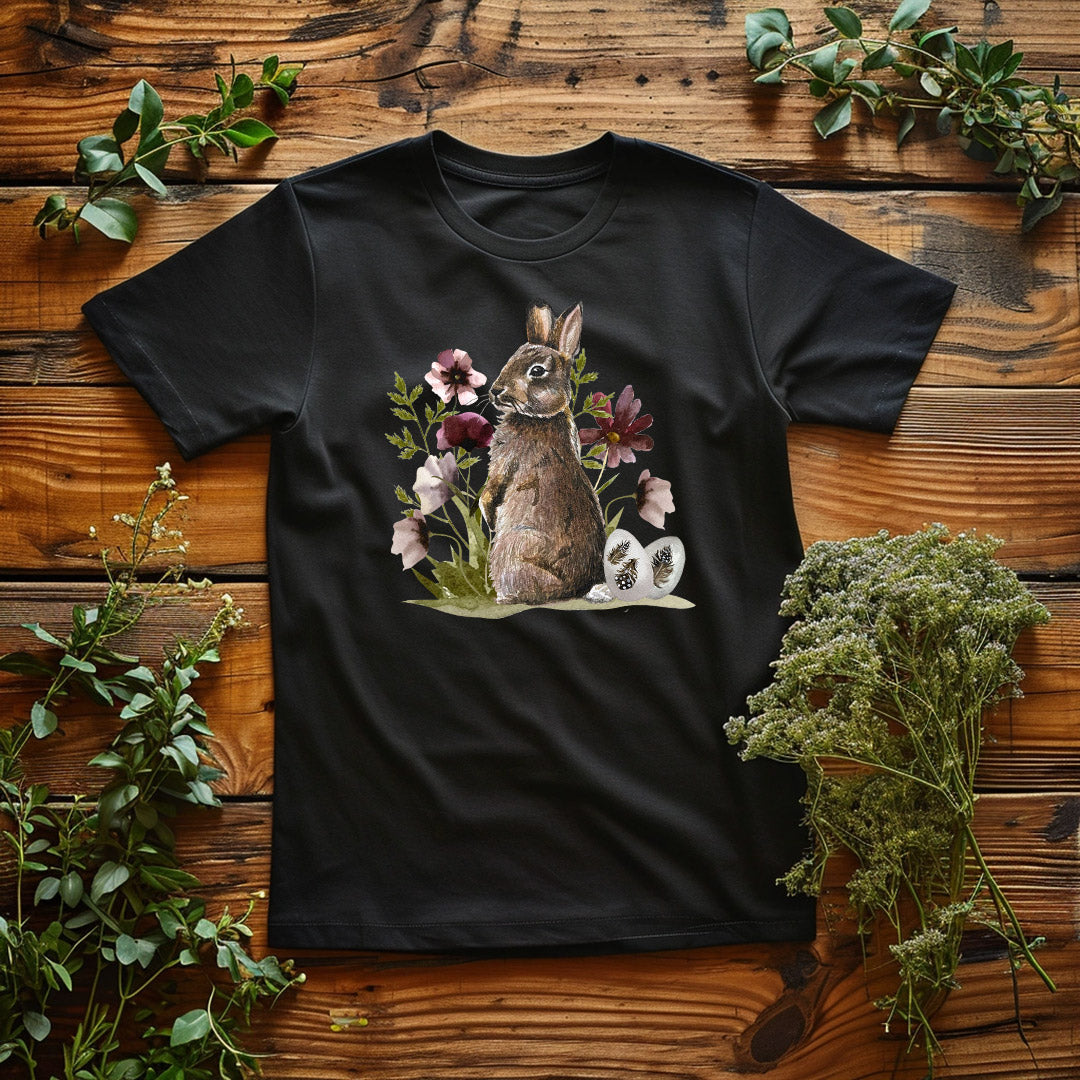 Floral Hare Iron on Fabric Heat Transfer DTF-378