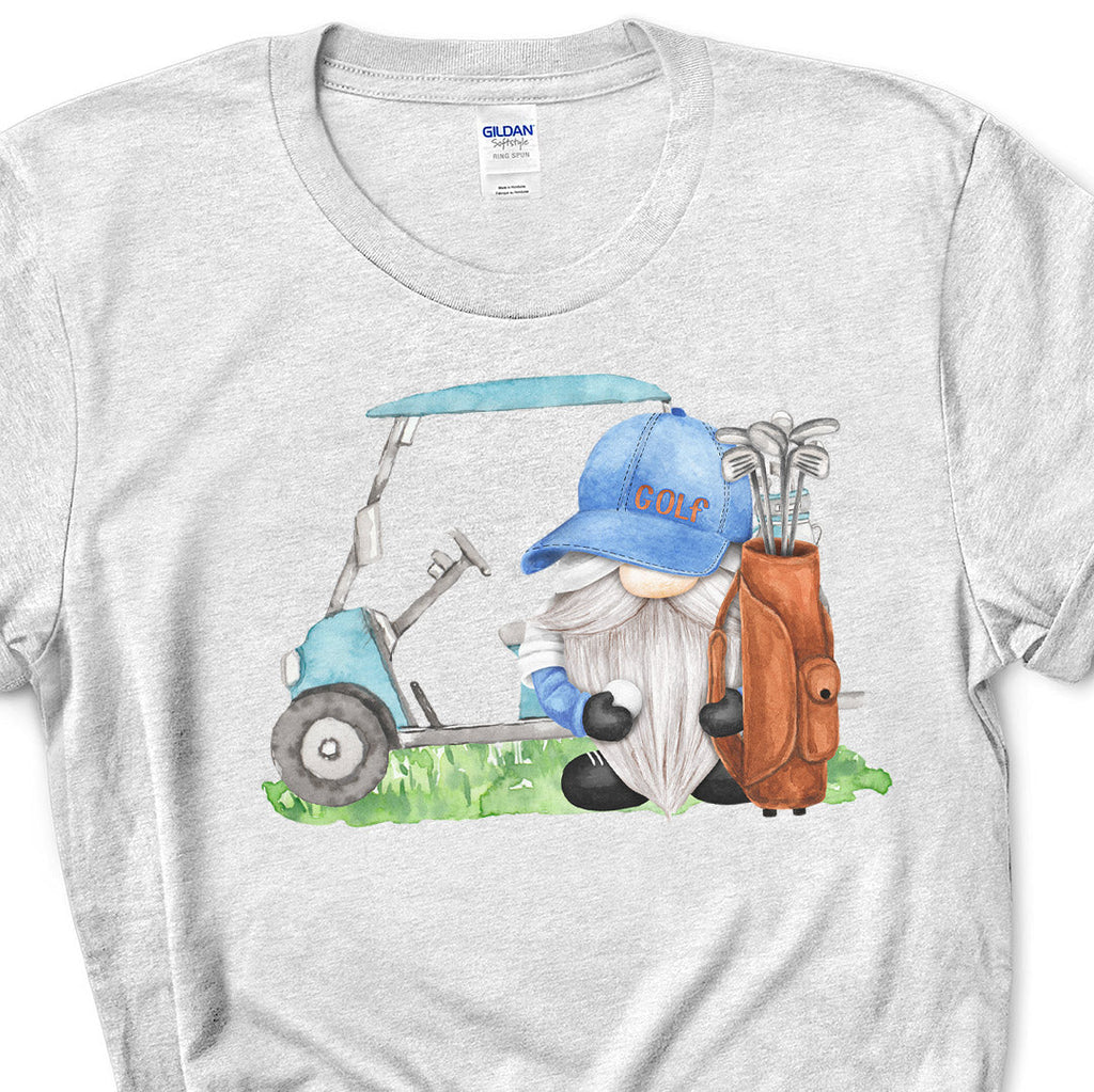 Golfing Gnome Iron on Fabric Heat Transfer DTF-380