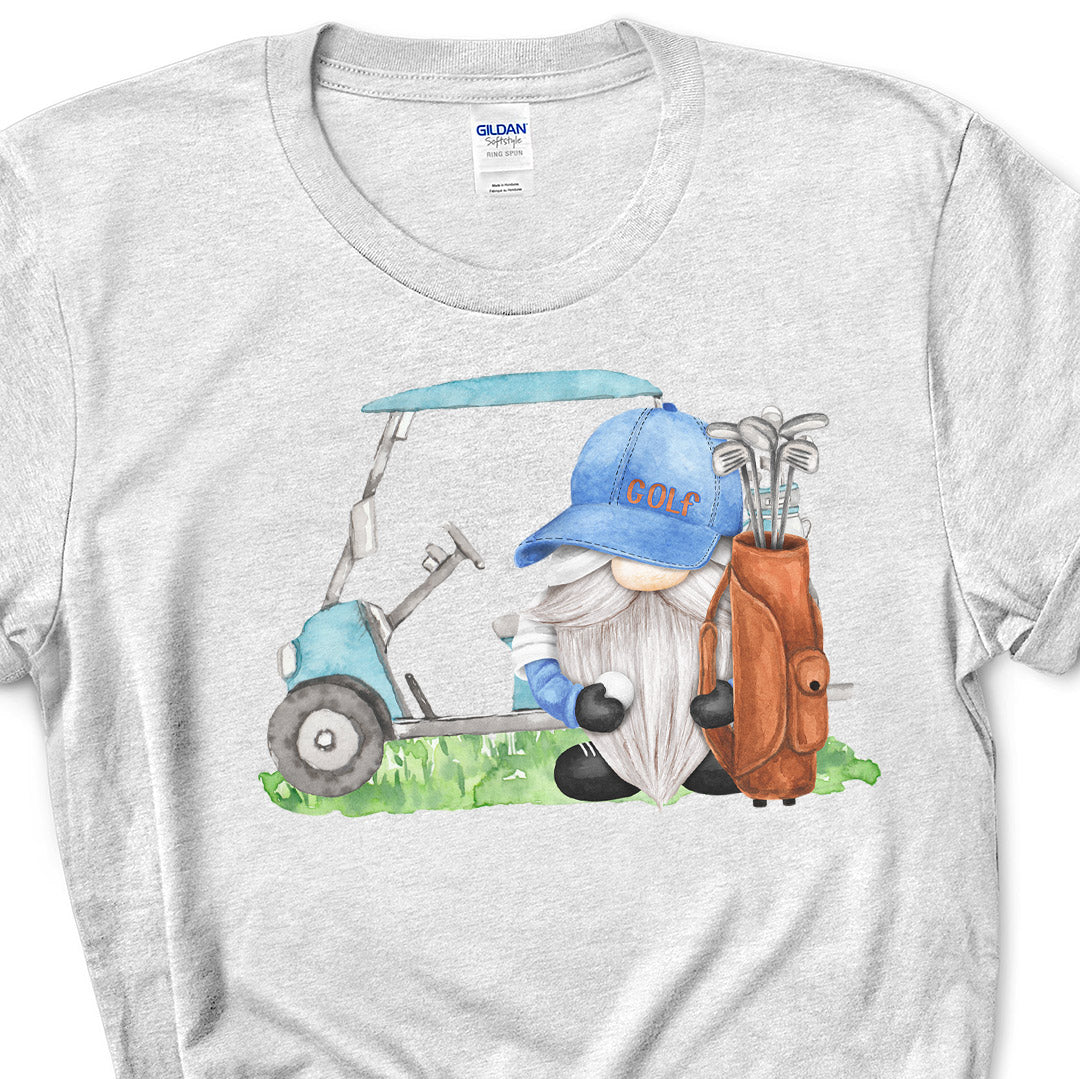 Golfing Gnome Iron on Fabric Heat Transfer DTF-380