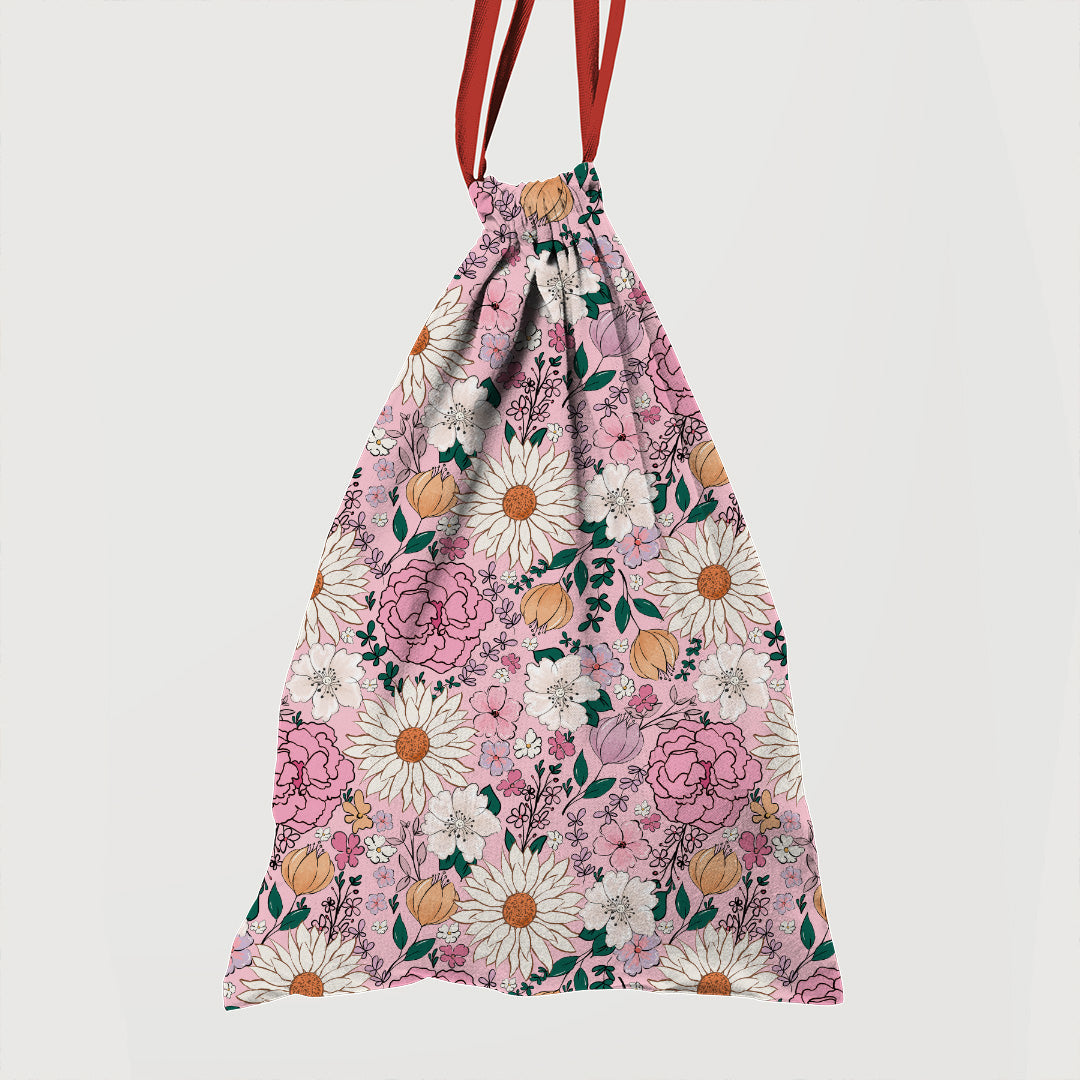 Boho Floral Pink Fabric