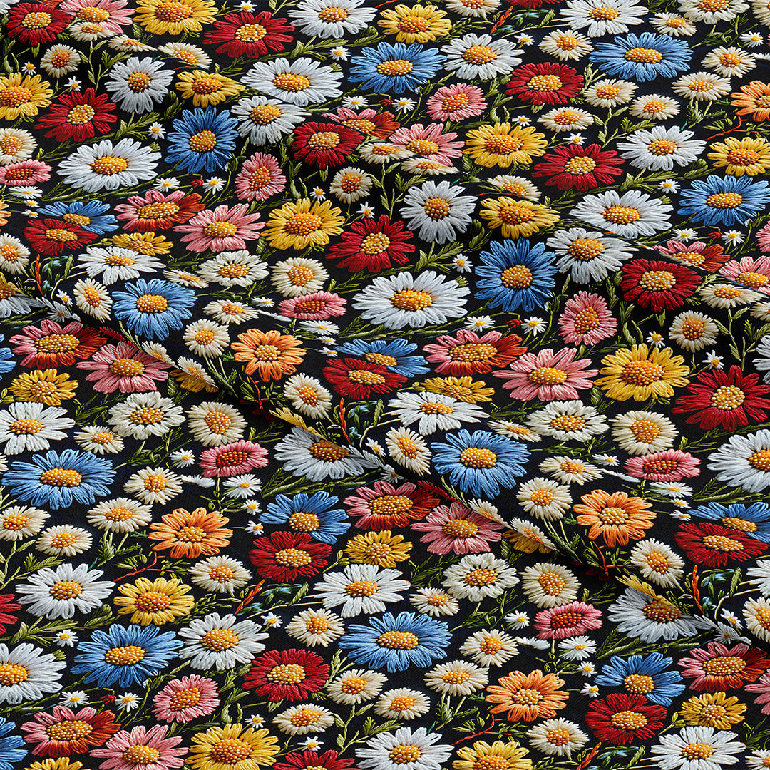 Colourful Daisies Fabric