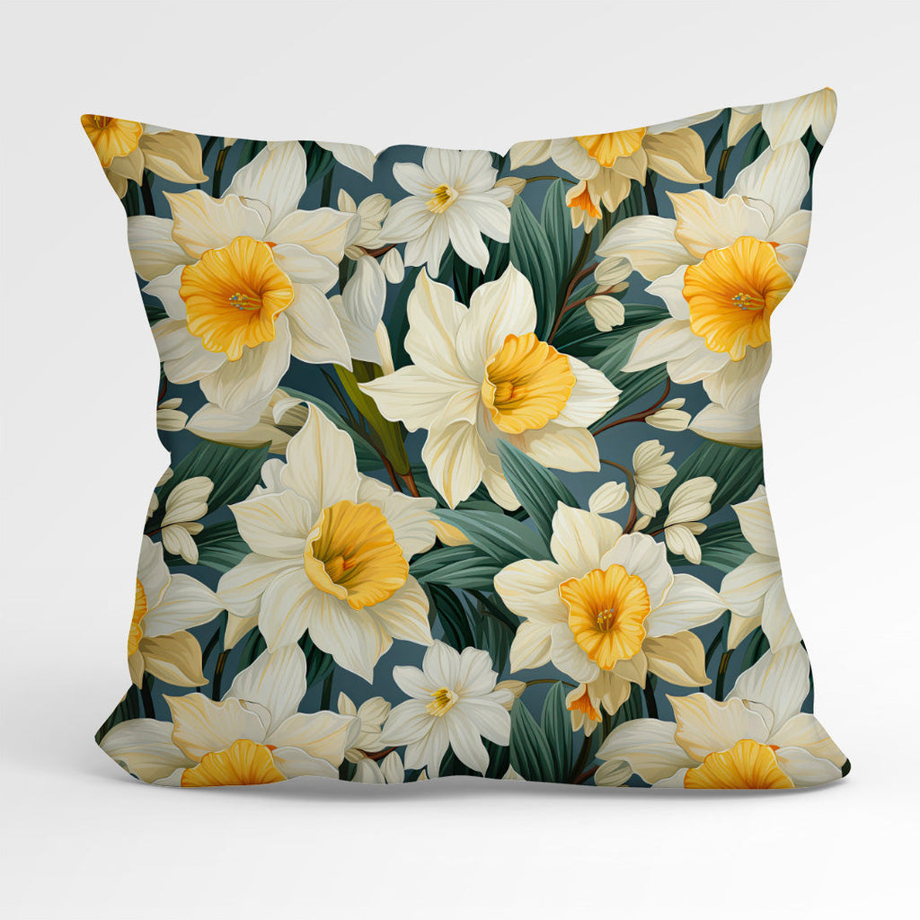 Daffodils Green Fabric