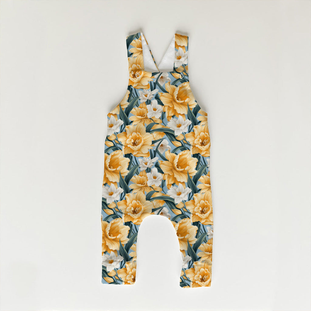 Daffodils Blue Fabric