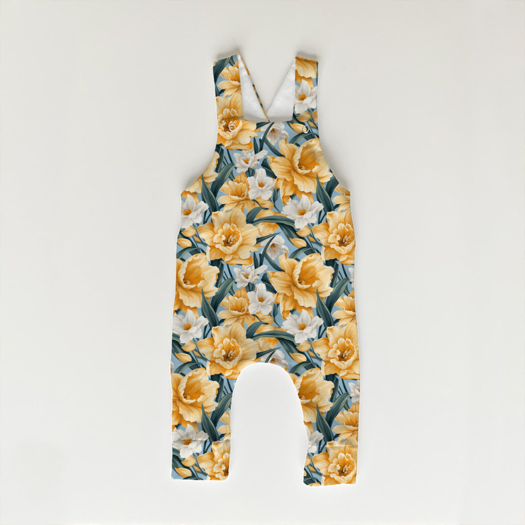 Daffodils Blue Fabric