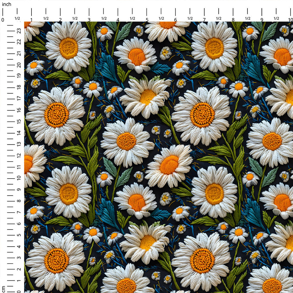 Daisy Navy Fabric