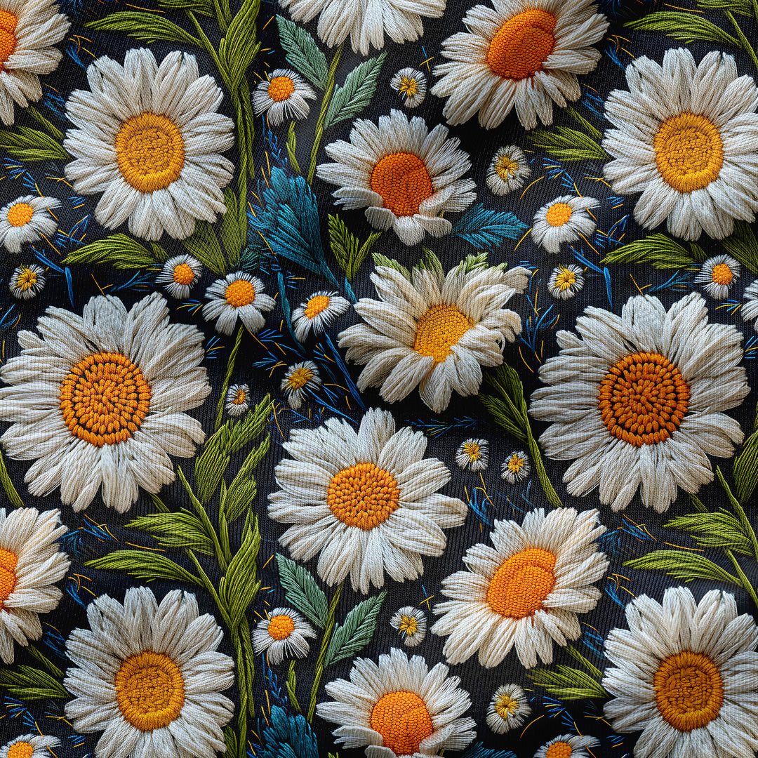 Daisy Navy Fabric