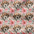 Floral Beagle Fabric