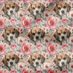 Floral Beagle Fabric