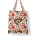 Floral Beagle Fabric