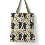 Floral Border Collie Fabric
